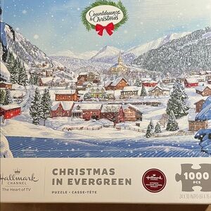 🧩 1000 piece New Factory Sealed Hallmark “Christmas in Evergreen”. Quality gift!